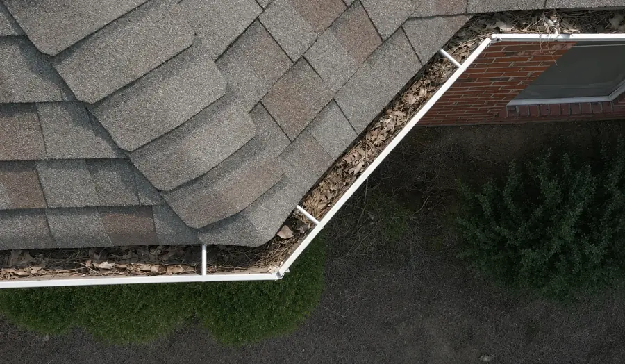 Clean side gutter run against wood fencing after affordable gutter cleaning Jacksonville