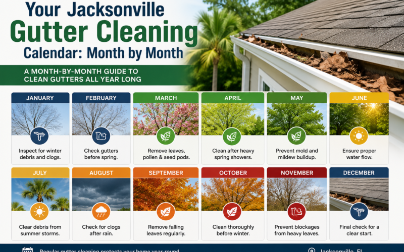Your Jacksonville Gutter Cleaning Calendar: Month by Month